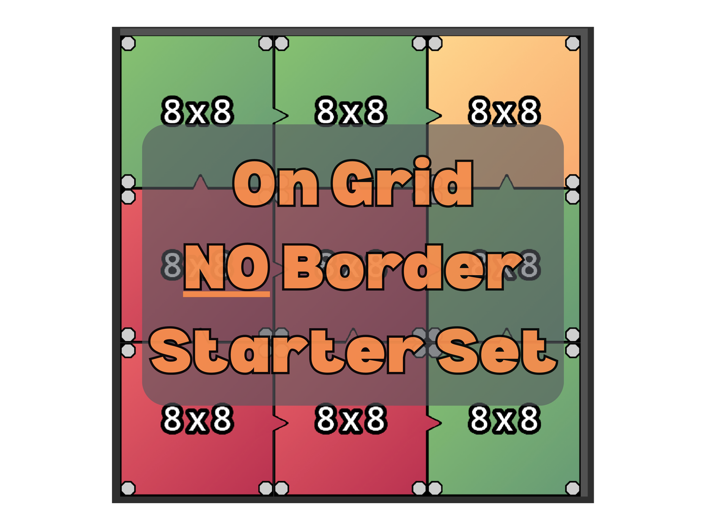 On Grid NO Border Multiboard Starter Pack - Tiles with Snaps & Connectors